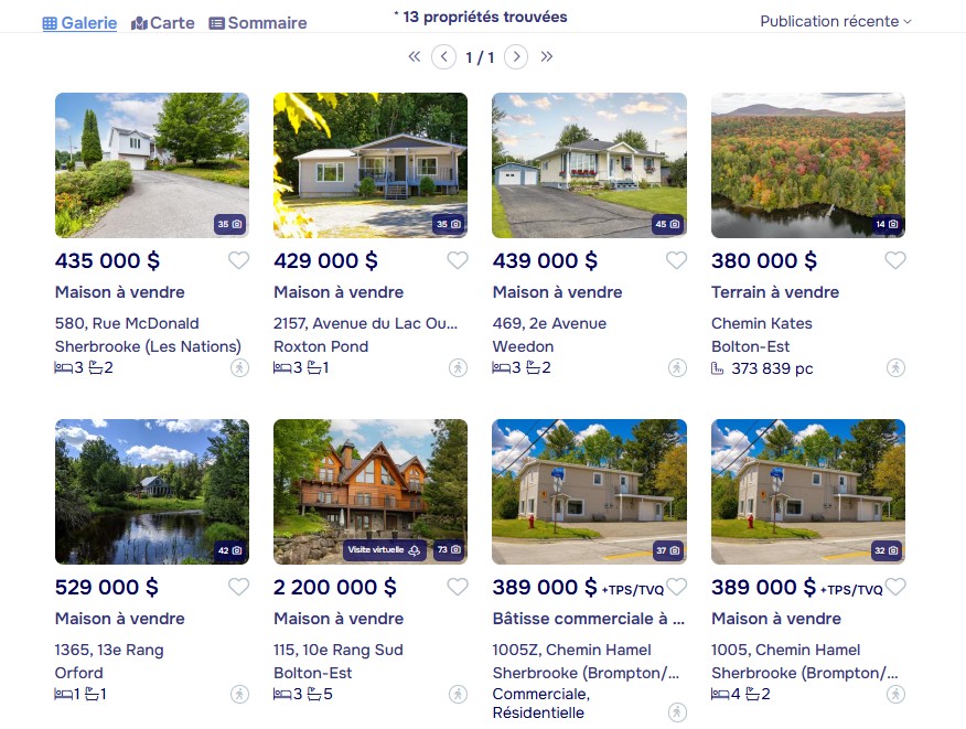 Centris - Maison a vendre Sherbrooke - Estrie